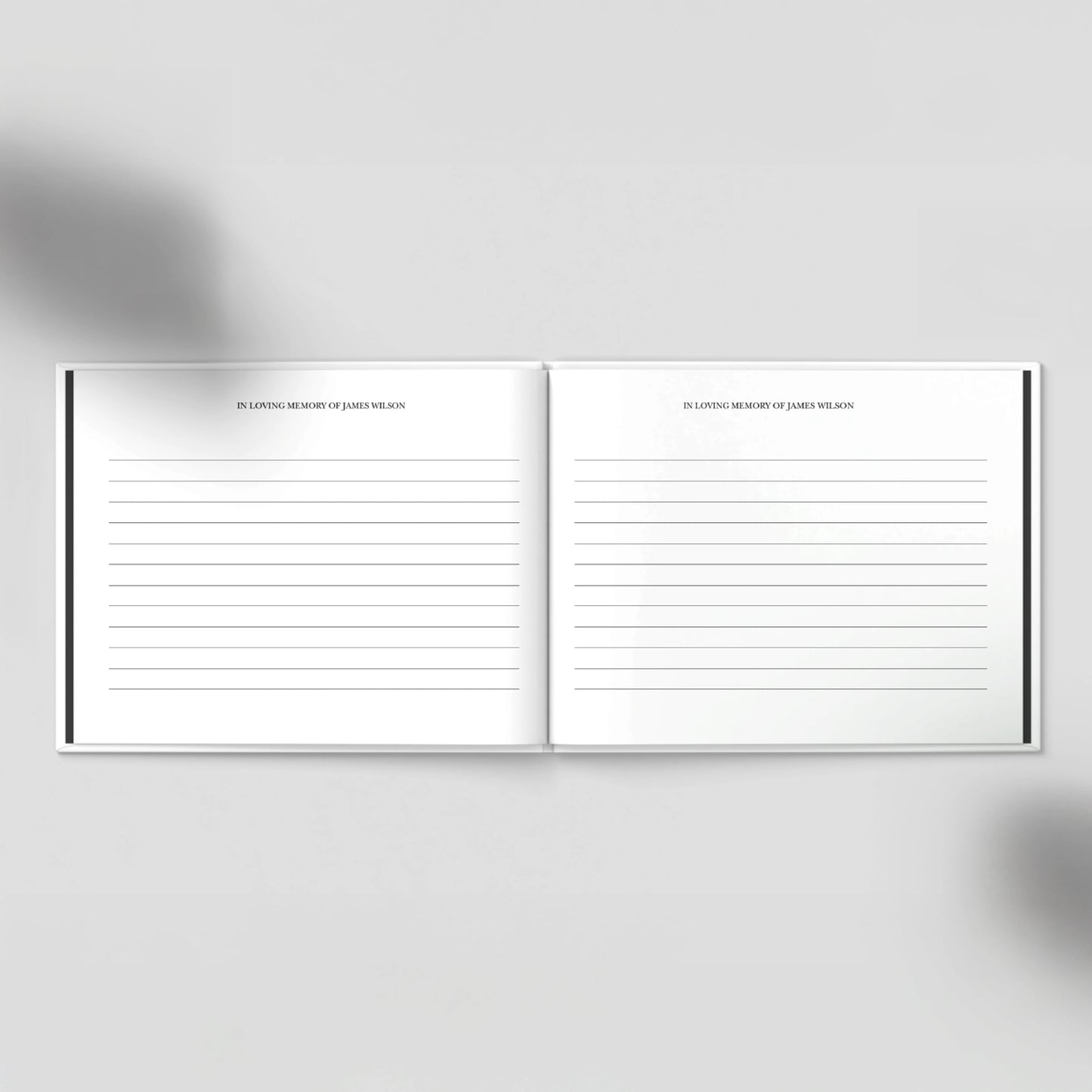 Personalised Dark Green Condolence Book – Classic Memorial Guestbook