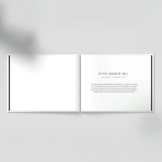 Personalised Dark Cherry Condolence Book – Elegant Memorial Tribute