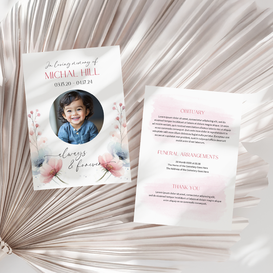 Custom Funeral Invitation | Pack of 10 WHT5