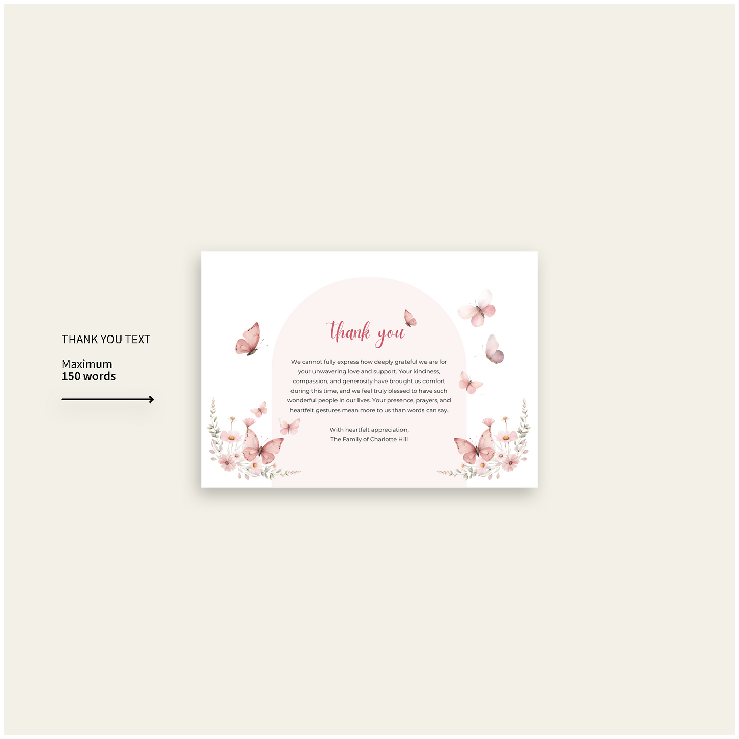 Pack of 10 Thank You Cards WHT10