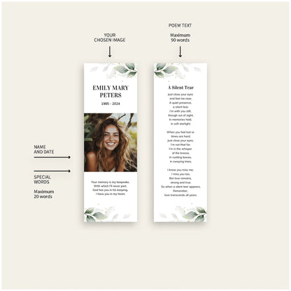 Explanation how to personalise the bookmark