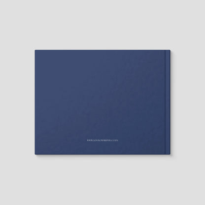 Personalised Navy Condolence Book – Classic Memorial Guestbook