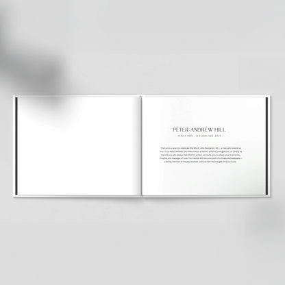 Personalised Dark Cherry Condolence Book – Elegant Memorial Tribute