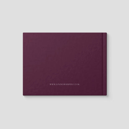 Personalised Dark Cherry Condolence Book – Elegant Memorial Tribute