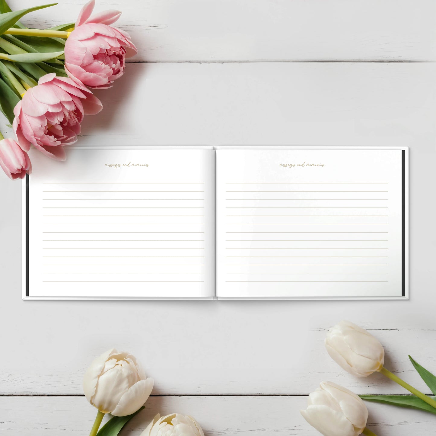 Personalised White Condolence Book – Memorial Guestbook