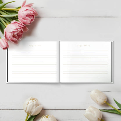 Personalised White Condolence Book – Memorial Guestbook