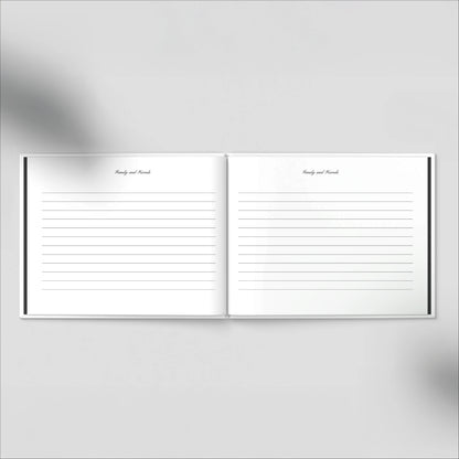 Personalised Cosmos Blue Condolence Book - Memorial Guestbook