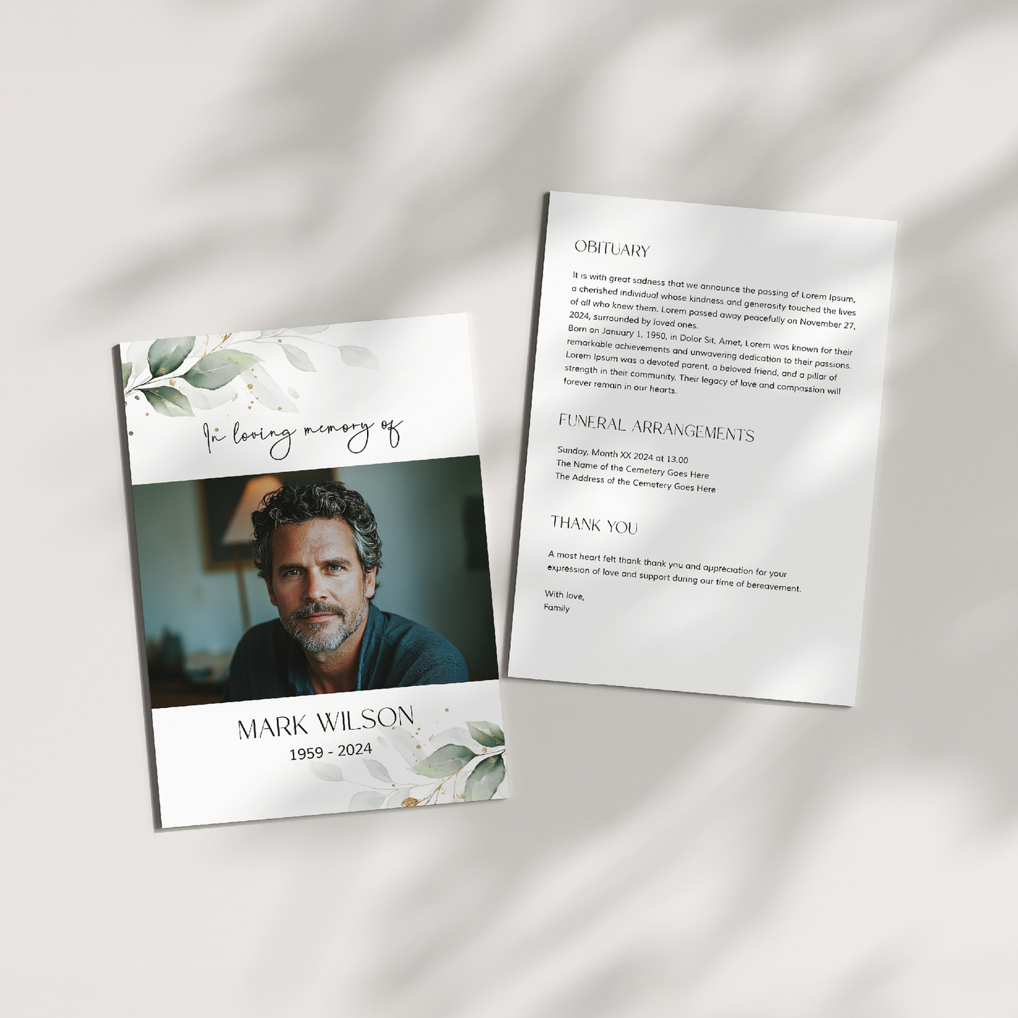 Pack of 10 Invitations WHT7