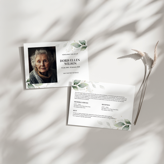 Pack of 10 Invitations WHT8