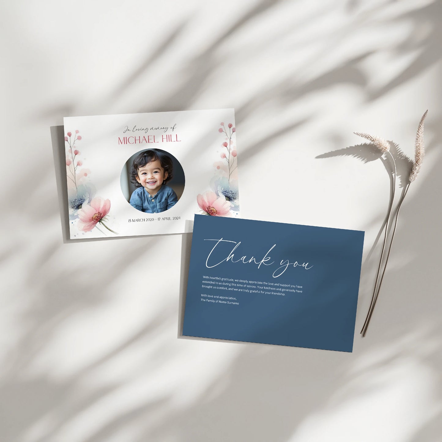 Pack of 10 Thank You Cards WHT5