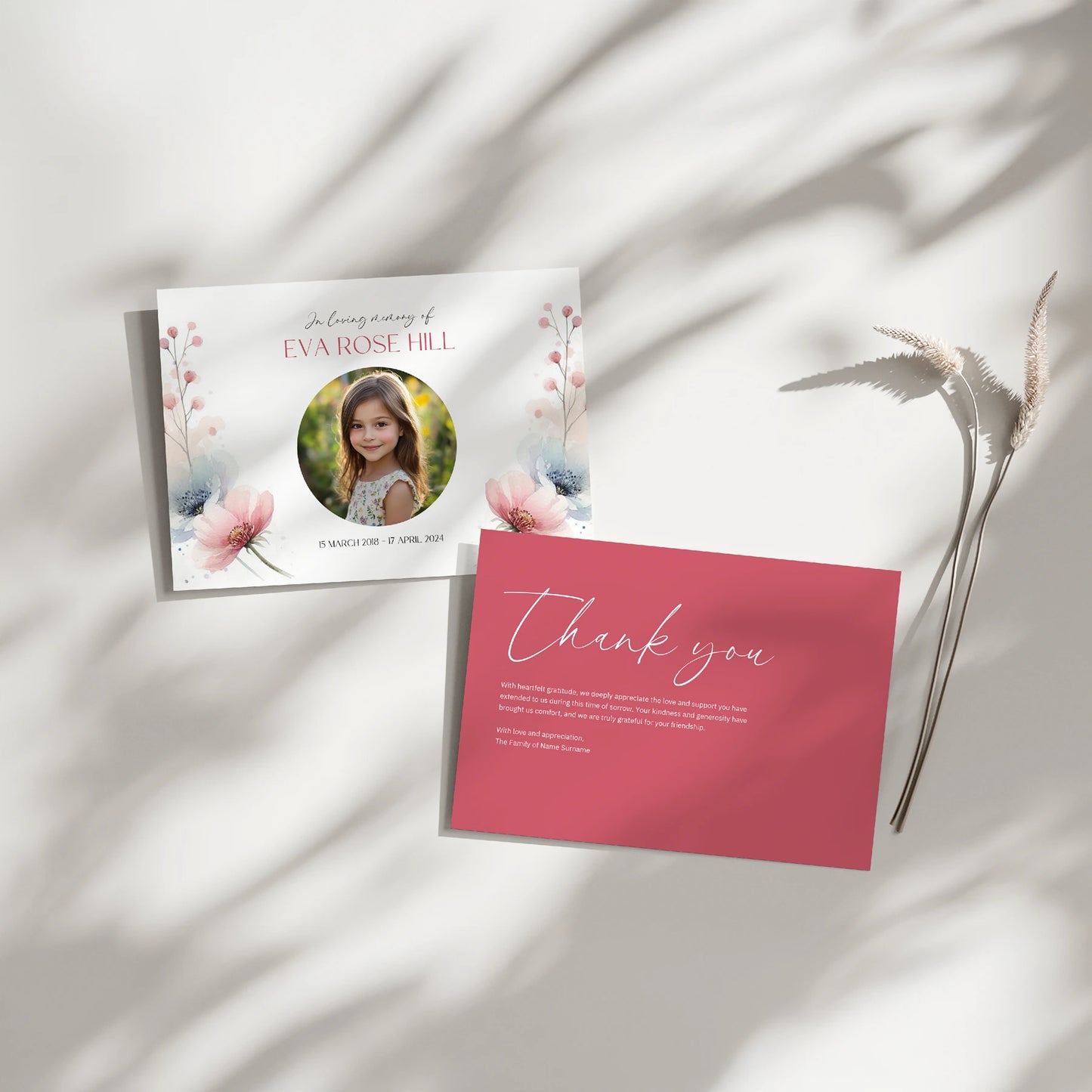 Pack of 10 Thank You Cards WHT5