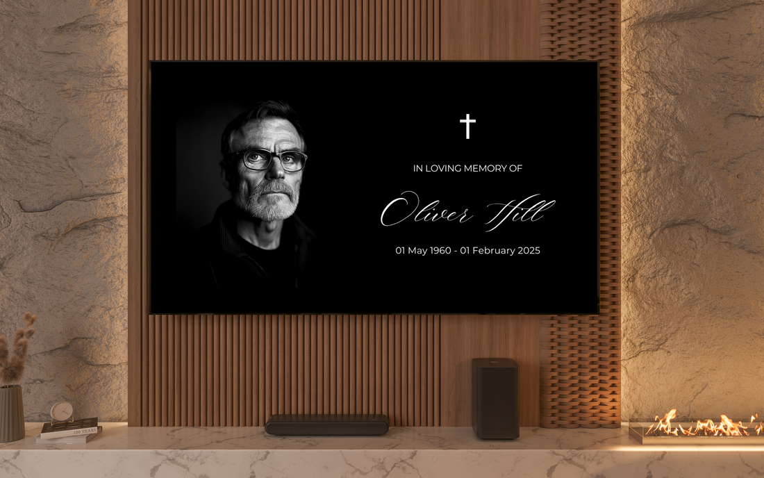A sample tribute video showcasing Loving Whisper’s personalised memorial video services, designed to honour and celebrate the lives of loved ones with custom photos, music, and heartfelt messages.